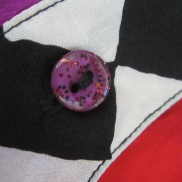 Carole Little 10 LS Colorblock Floral Silk Shirt - Picture 12 of 12